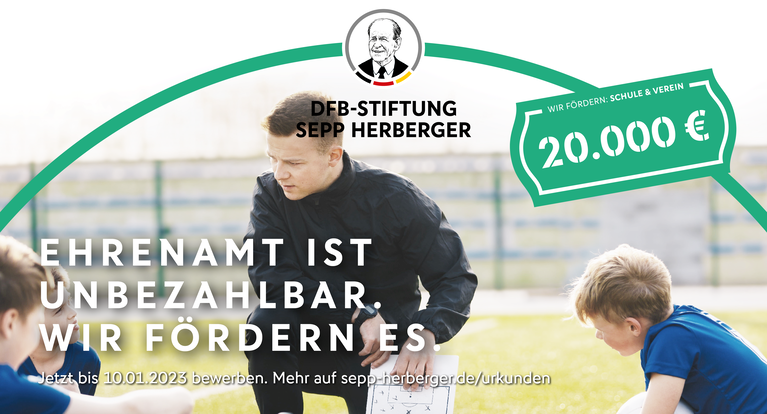 Jetzt für Sepp-Herberger-Urkunden 2023 bewerben